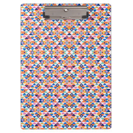 Farbige Klemmmappe mit geometrischem Muster Klemmbrett