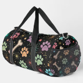Farbige Knochen Starburst-Ausrüstung  Duffle Bag (Rechte Ecke)