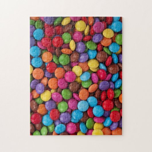 Farbige Knöpfe mit Süßschokolade Puzzle (Vertikal)