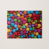 Farbige Knöpfe mit Süßschokolade Puzzle (Horizontal)