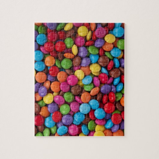 Farbige Knöpfe mit Süßschokolade Puzzle (Vertikal)
