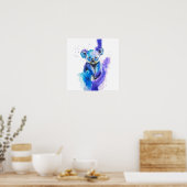 Farbige Koala-Bär-Aquarell-Kunst Poster (Küche)