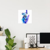Farbige Koala-Bär-Aquarell-Kunst Poster (Heimbüro)
