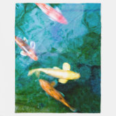 Farbige Koi-Fische Fleecedecke (Vorderseite)