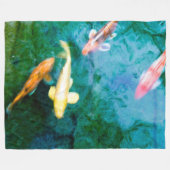 Farbige Koi-Fische Fleecedecke (Vorderseite (Horizontal))