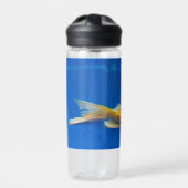Farbige Koi im blauen Pool Trinkflasche (Vorderseite)