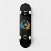 Farbige Koi Unisex Skateboard (Vorderseite)