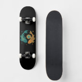 Farbige Koi Unisex Skateboard (Vorderseite)