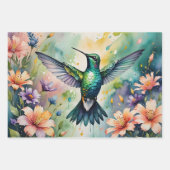 farbige Kolibris Geschenkpapierbögen Geschenkpapier Set (Vorderseite 2)