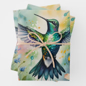 farbige Kolibris Geschenkpapierbögen Geschenkpapier Set (Beispiel)