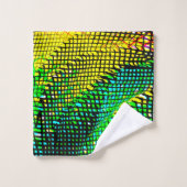 Farbige komische Spirale mit Zeitungspapier-Effekt Badhandtuch Set (Waschlappen)