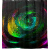 Farbige komische Spirale mit Zeitungspapier-Effekt Duschvorhang (Vorderseite)