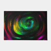 Farbige komische Spirale mit Zeitungspapier-Effekt Fußmatte (Vorderseite)