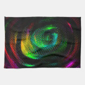 Farbige komische Spirale mit Zeitungspapier-Effekt Geschirrtuch (Horizontal)