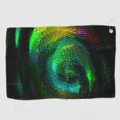 Farbige komische Spirale mit Zeitungspapier-Effekt Golfhandtuch (Horizontal)