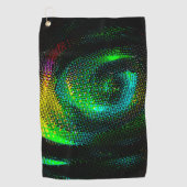 Farbige komische Spirale mit Zeitungspapier-Effekt Golfhandtuch (Vorderseite)