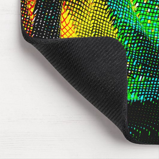 Farbige komische Spirale mit Zeitungspapier-Effekt Mousepad (Ecke)