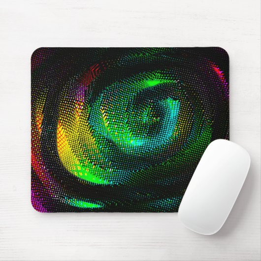 Farbige komische Spirale mit Zeitungspapier-Effekt Mousepad (Mit Mouse)