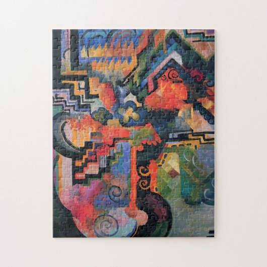 „Farbige Komposition“ Kunstpuzzle Puzzle (Vertikal)