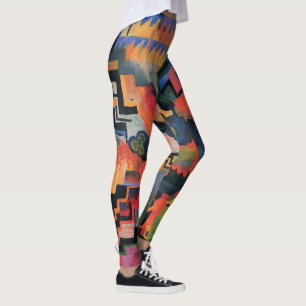 Farbige Komposition von August Macke, Vintage Art Leggings