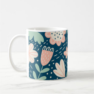 Farbige, konfektionierte Backsteine mit orangefarb Kaffeetasse