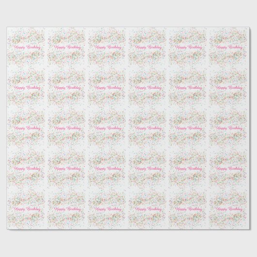 Farbige Konfetti Geschenkpapier (Flach)