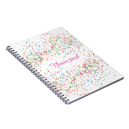 Farbige Konfetti Notizblock (Rechte Seite)