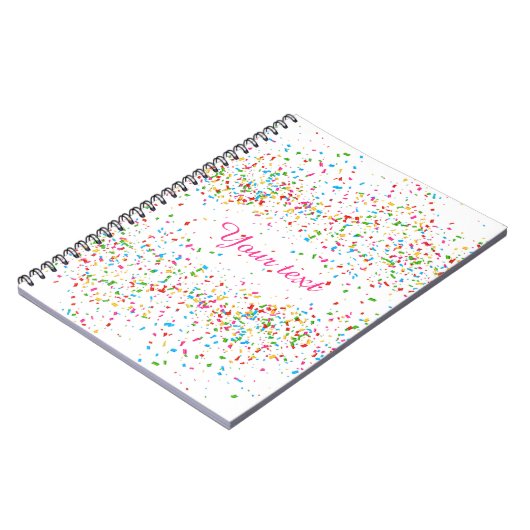 Farbige Konfetti Notizblock (Linke Seite)