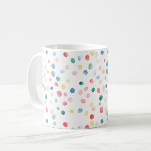 Farbige Konfetti-Punkte Kaffeetasse