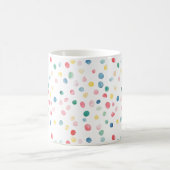 Farbige Konfetti-Punkte Kaffeetasse (Mittel)