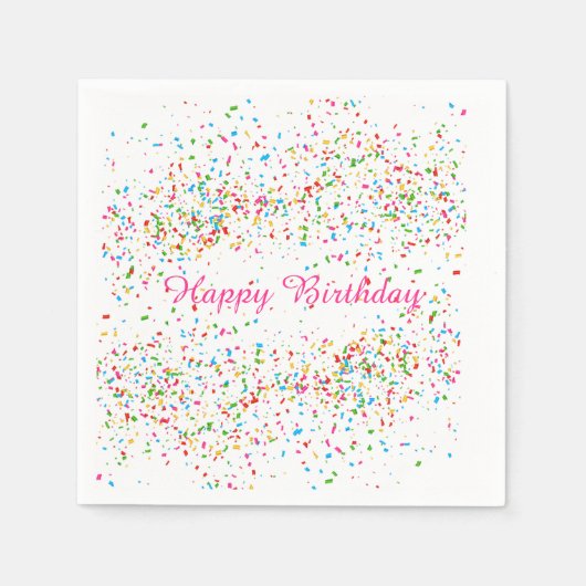 Farbige Konfetti Serviette (Vorderseite)