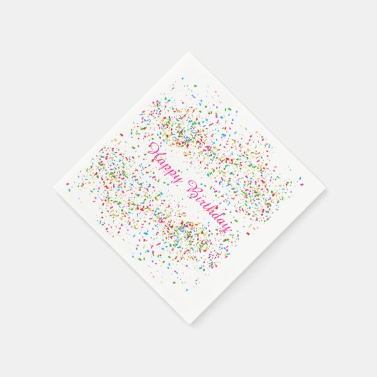 Farbige Konfetti Serviette (Ecke)