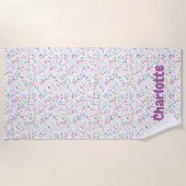 Farbige Konfetti Strandtuch (Vorderseite)