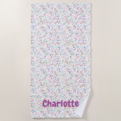 Farbige Konfetti Strandtuch (Vorderseite)