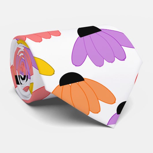 Farbige Konflowers Krawatte (Gerollt)