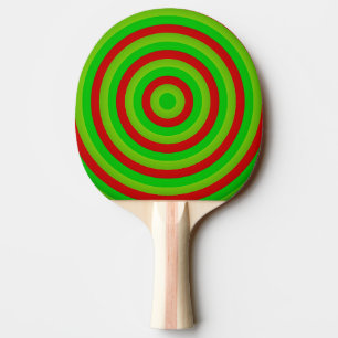 Farbige, konzentrierte Kreise Ping Pong Bat Tischtennis Schläger
