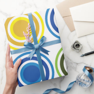 Farbige konzentrische Kreise Geburtstag Geschenkpapier