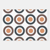 Farbige konzentrische Kreise Geburtstag Geschenkpapier Set (Vorderseite 2)