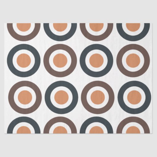 Farbige konzentrische Kreise Geburtstag Seidenpapier (Vorderseite)