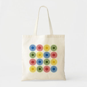 Farbige konzentrische Kreise geometrisch Tragetasche