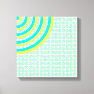 Farbige konzentrische Kreise gespaltene Leinwand