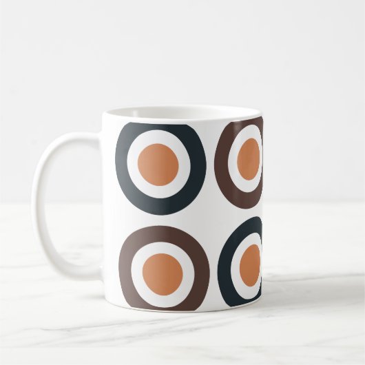 Farbige konzentrische Kreise Kaffeetasse (Links)