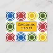 Farbige konzentrische Kreise Visitenkarte (Vorderseite)