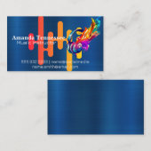 Farbige Kopfhörer Art | Equalizer Visitenkarte (Vorne/Hinten)