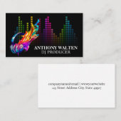 Farbige Kopfhörer | Equalizer Visitenkarte (Vorne/Hinten)