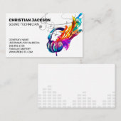 Farbige Kopfhörer | Music Creative Visitenkarte (Vorne/Hinten)