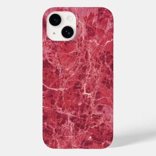 Farbige Korallenrot-Marmorstruktur Case-Mate iPhone Hülle (Rückseite)