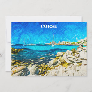 Farbige Korsika Korse Illustration Malerei Feiertagskarte