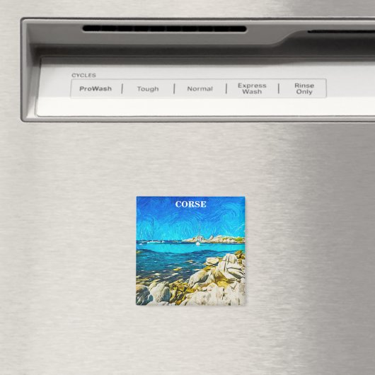 Farbige Korsika Korse Illustration Malerei Magnet (In Situ (Geschirrspüler))