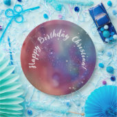 Farbige kosmische Aquarellfarben, kundenspezifisch Pappteller (Party)